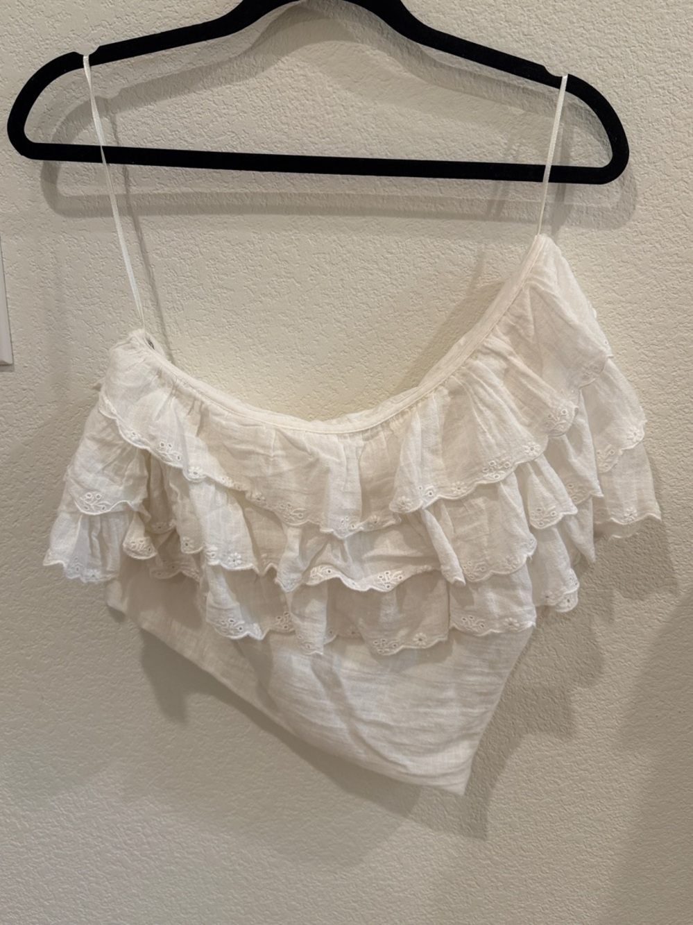 Zara Ivory Tiered Ruffle Camisole